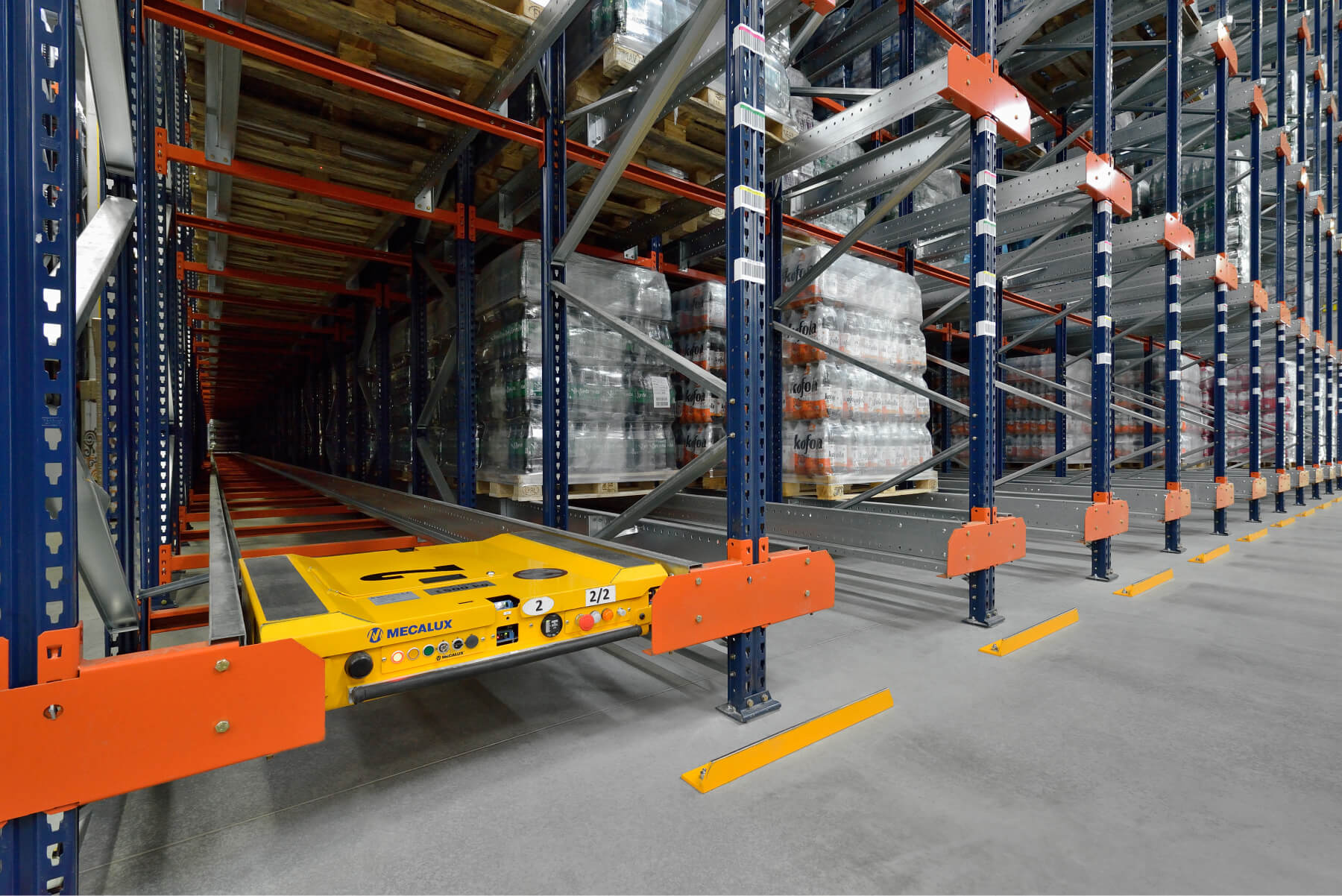 Automatizált Pallet Shuttle raklapos állvány
